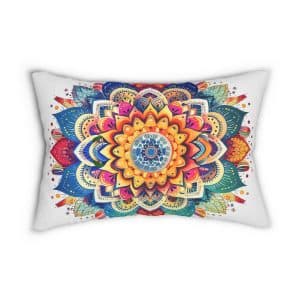 Mandala Spun Polyester Lumbar Pillow